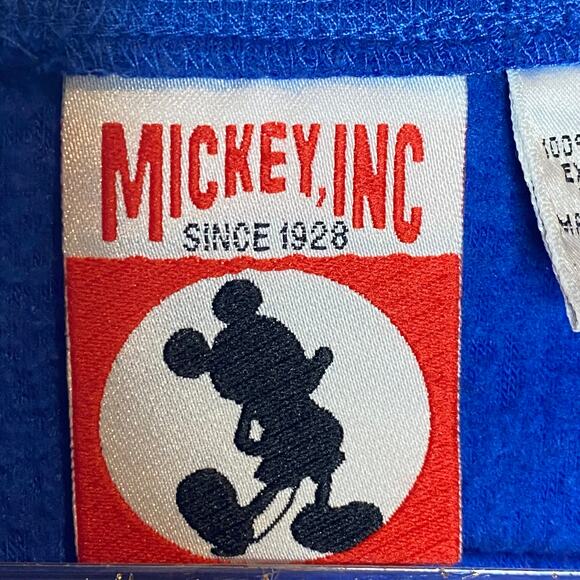 Vintage Disney Mickey Inc Womens Size Medium Blue Minnie Mouse Fleece Top - Picture 8 of 11